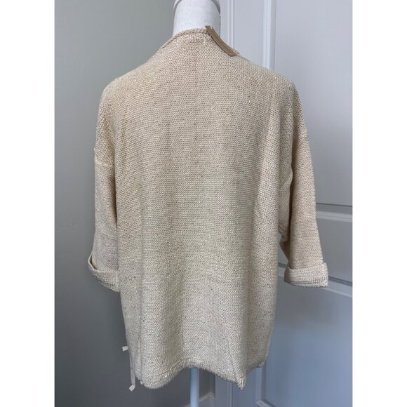 Womens XL Top NWT DKNY Jeans Sequin V-Neck Sweater Soft Light Comfortable - Picture 4 of 12